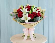 Букет цветов из:  Лилии и Розы #REPLACE_PRED# Люберцах