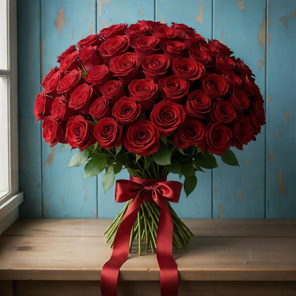 Букет Красные розы Блэк Меджик в Люберцах