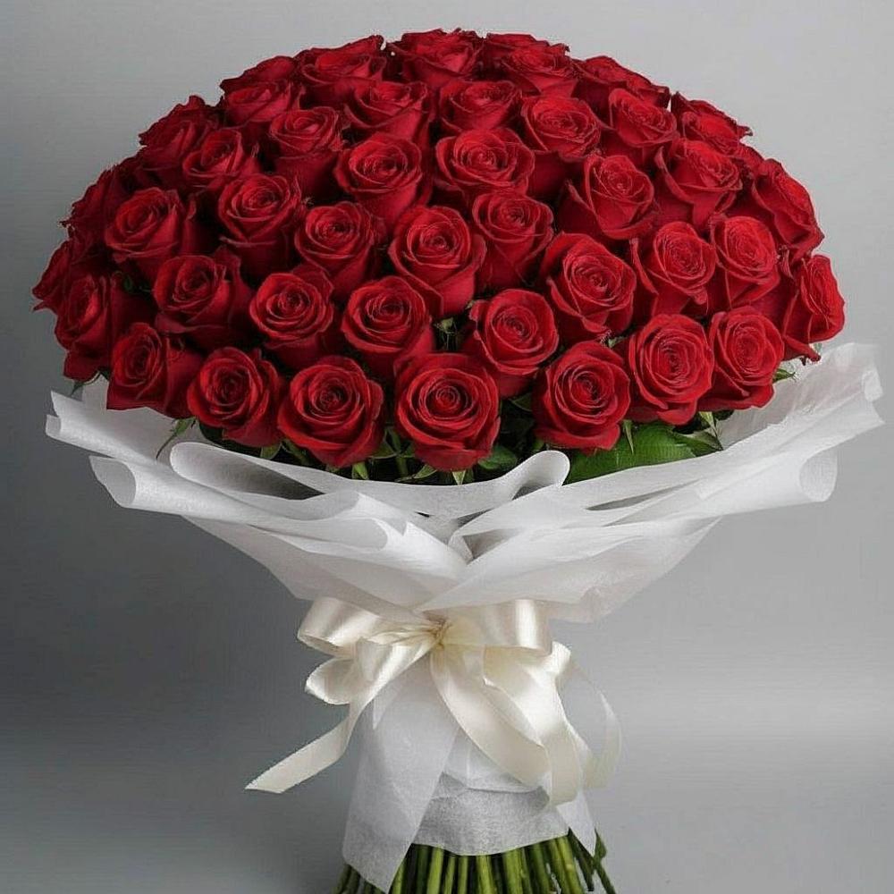 Букет 101 Красная роза Блэк Мэджик в Люберцах