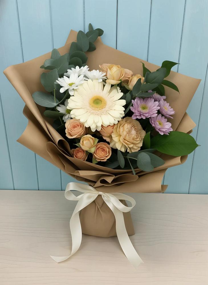 Букет цветов из: Герберы и Хризантемы в Люберцах