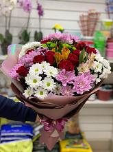 Букет цветов из:  Розы, Хризантемы и Альстромерии #REPLACE_PRED# Люберцах