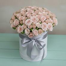 Цветочная композиция из Розы в шляпной коробке в Люберцах