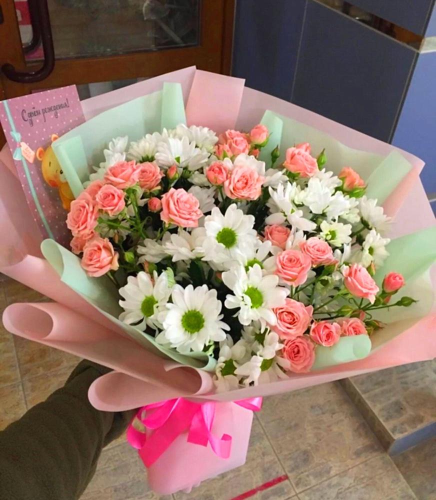 Букет цветов из: Розы и Хризантемы в Люберцах