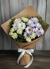 Букет цветов из:  Хризантемы и Розы в Люберцах