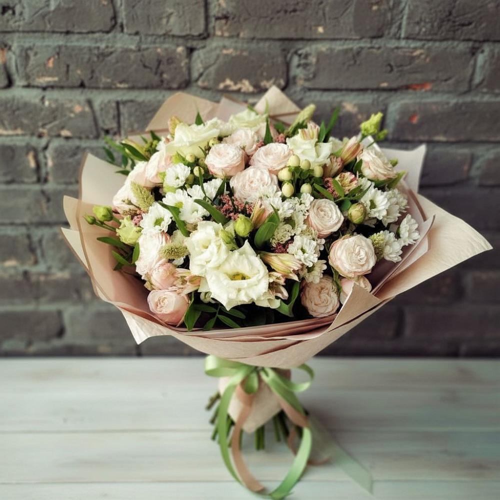 Букет цветов из: Альстромерии, Розы и Хризантемы в Люберцах