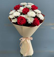 Букет цветов из:  Розы и Хризантемы #REPLACE_PRED# Люберцах