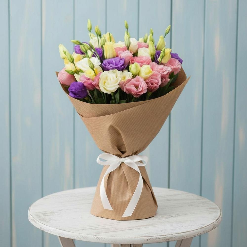 Букет цветов из: Лизиантусы в Люберцах