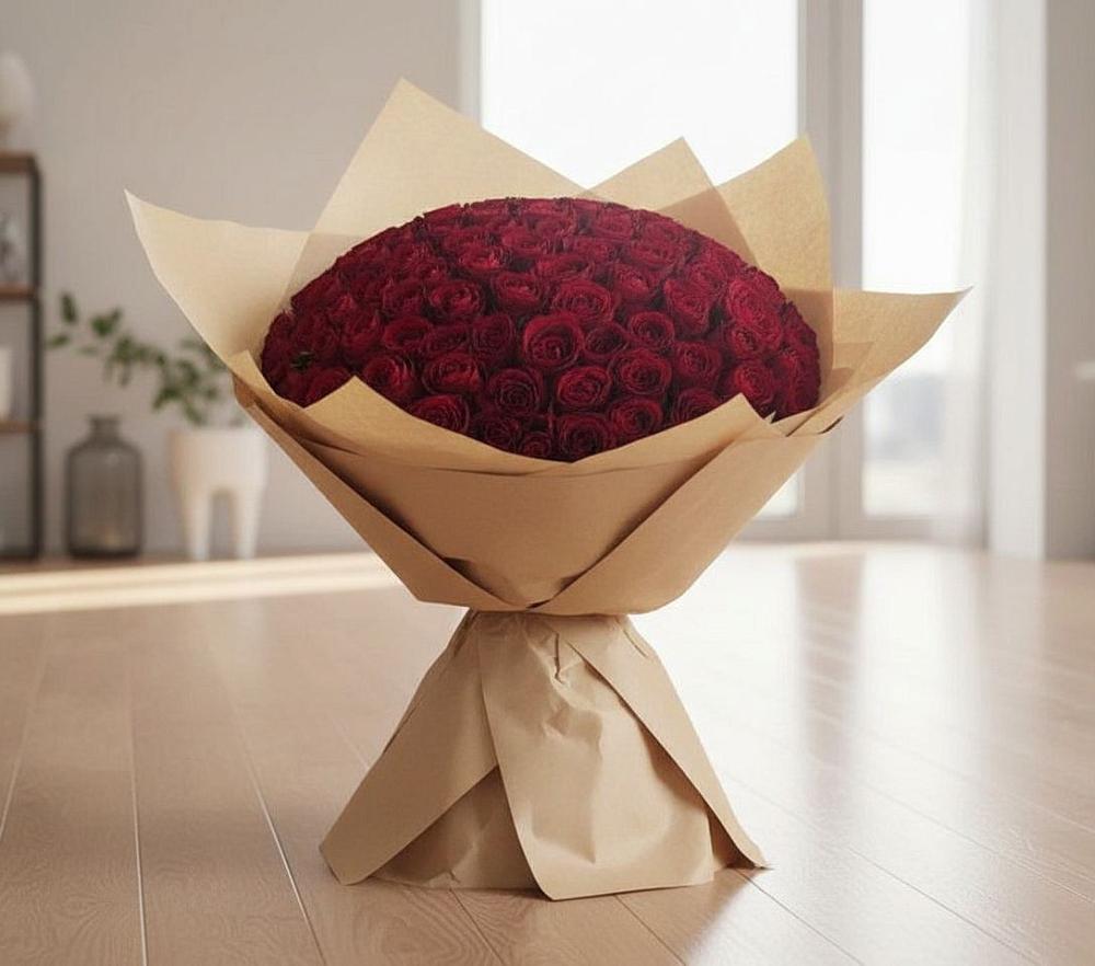 Букет 101 Красная роза в Люберцах
