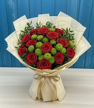 Букет цветов из:  Розы и Хризантемы #REPLACE_PRED# Люберцах