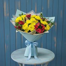 Букет цветов из:  Альстромерии и Хризантемы в Люберцах