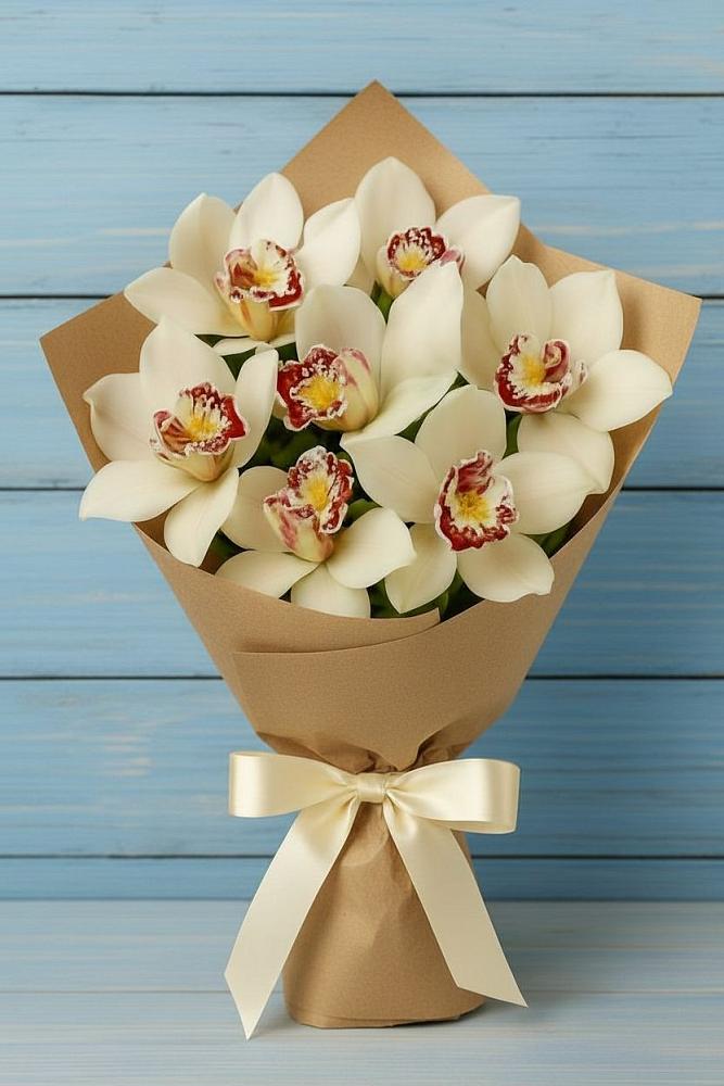 Букет цветов из: Орхидеи и Розы в Люберцах