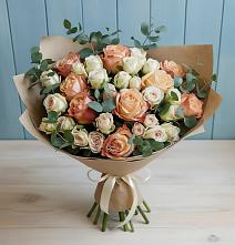 Букет цветов из:  Альстромерии и Розы в Люберцах