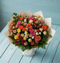 Букет Микс из разноцветных кустовых роз #REPLACE_PRED# Люберцах
