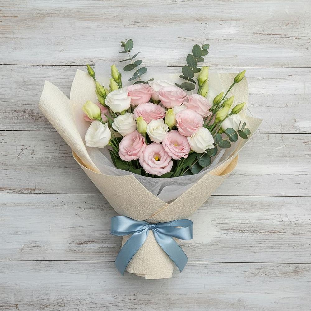 Букет цветов из: Лизиантусы в Люберцах