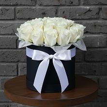 Цветочная композиция из Розы в шляпной коробке в Люберцах